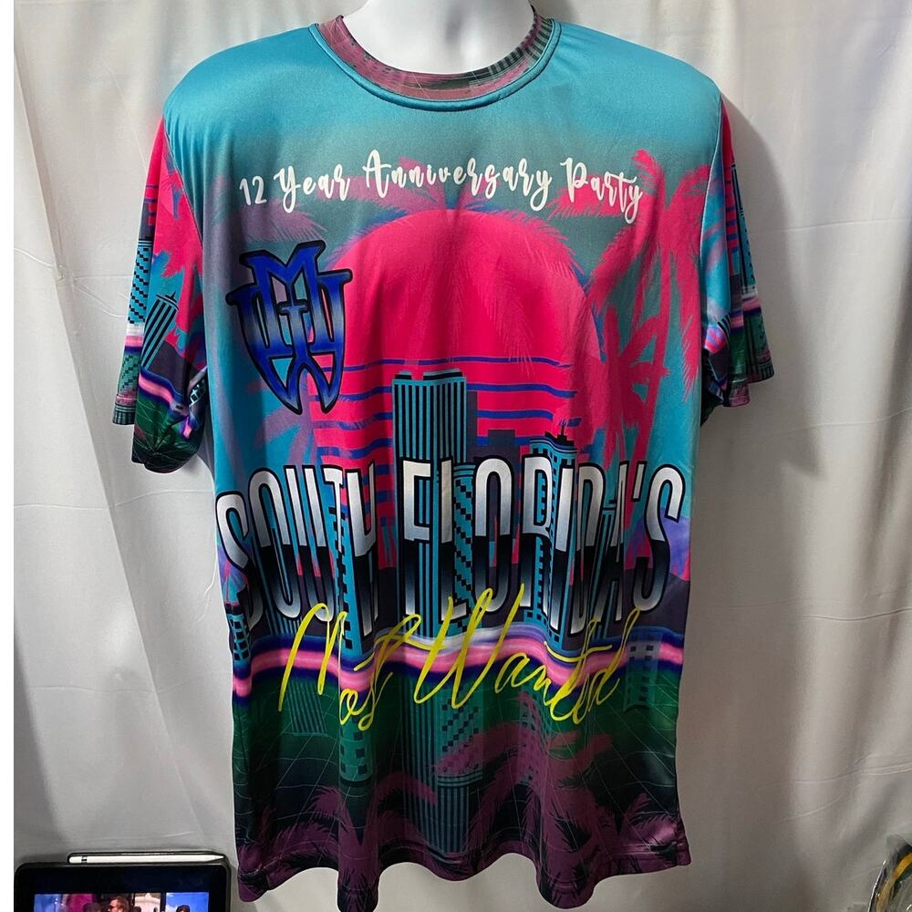 SOUTH FLORIDA'S MOST WANTED Sublimation Shirt — XL All Over Print